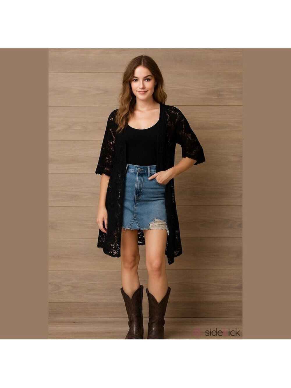Rebellion Black Lace Sheer Cover-Up- Boho/Festival Wear